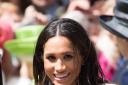 The Queen and Meghan Markle visit Chester. Pic: Meghan Markle meets the crowd. GA140618A.