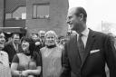 Prince Philip sharing a joke with female cleaners in 1973. Did you ever meet him? Pic: PA