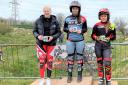 Beth Dunning, Megan Savage and Lucy Ayrton on the podium at the ACU Belle Trailers Ladies and Girls Championship Trial