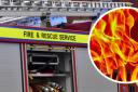 The blaze, at a property in Heckmondwike, involved a dryer
