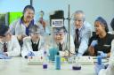 Pupils from Oastlers School in Bradford getting hands-on with Orean’s chemistry and manufacturing processes
