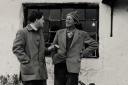 Stanley Ellis, left, with Tom Mason of Addingham Moorside. Pic: Leeds University Library