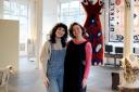 Former Ones to Watch artists Sonia Moran and Millie Rothera who have gone on to work at Sunny Bank Mills Art Gallery
