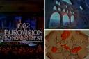 Scenes from the BBC broadcast of the Eurovision final in 1982
