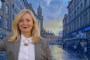 West Yorkshire Mayor Tracy Brabin and a photo of Bradford in the background captured by the T&A Camera Club's Anna Dyson Clarke