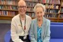 99-year-old Hilda Wood with staff member Mrs Whitelaw