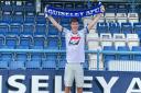 Bailey Conway smiles for the camera after his move to Guiseley was confirmed