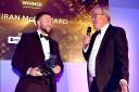 Keiran McCrickard and awards host Duncan Wood