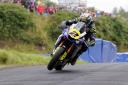 Dean Harrison almost pulled off a famous double at the Manx Grand Prix.