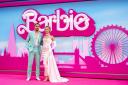 Ryan Goslin and Margot Robbie at the Barbie London premiere. Pic: Ian West/PA