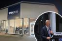 The new Volvo showroom on Canal Road and managing director Duncan Chapman