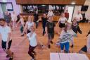 The cast of Bradford Catholic Players’ Anything Goes in rehearsal