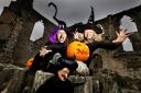 Getting in the spirt at a pumpkin and witches' trail at Bolton Abbey, 2012