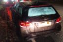 The uninsured car which has been seized by West Yorkshire Police
