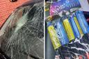 A police vehicle in Bradford had its windscreen smashed by a missile during Bonfire Night patrols, while a retailer in the Leeds North-West area sold the fireworks on the right during an operation where officers checked if shops were checking for ID