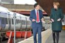 Rail Minister Huw Merriman and Council Leader Susan HInchcliffe