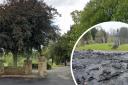 Burnt out car parts at Scholemoor Cemetery in latest fly-tipping attack