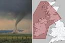Torro - the UK’s Tornado and Storm Research Organisation - issued a ‘red’ warning for possible tornadoes on their website for some parts of England, Ireland and Scotland