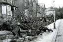 A fierce storm carried out this damage in Parish Ghyll Road, Ilkley, in 1962