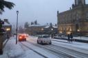 Saltaire when snow hit in January 2021