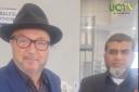 George Galloway and Tiger Patel in the video
