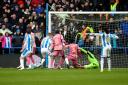 Huddersfield Town's Michal Helik scores their side's first goal during the Sky Bet Championship match at John Smith's Stadium, Huddersfield. Picture date: Saturday March 2, 2024. PA Photo. See PA story SOCCER Huddersfield. Photo credit should
