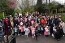 Staff, pupils and parents from Abbey Green Nursery School and Midland Road Nursery School, Bradford