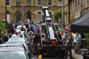 The filming of the Paddy Power advert in Saltaire last year