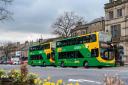 DalesWay buses in Skipton High Street Image: Keighley Bus Company