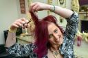 CUT ABOVE: Hairstylist Hannah Wardman prepares for her charity head shave
