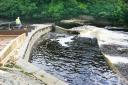 Addingham Weir helps record the level of water in the River Wharfe