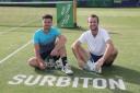 Jonny O'Mara, left, and Luke Bambridge after winning the ATP Challenger Tour event at Surbiton