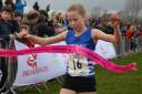 Bingley Harriers' girl Martha Jackson won gold at the 2019 North of England Cross Country Championships. Picture: Dave Woodhead