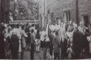 A picture of a Whitsuntide Walk in Rosewood Square, Sutton. One of the pieces of memorabilia given to St Thomas's Church.