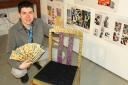 James Owen Thomas with the chair he collaged