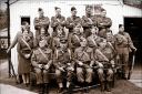 SMART: Haworth Home Guard drill sergeant Peter Whitaker, front row second from right, in period costume