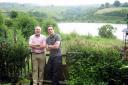 WORRIED: Ken Aitken and Richard Cameron-Williams, who are objecting to a home being built near to Leeming Reservoir
