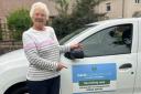 A Dales Community Care customer with one of the new vehicles