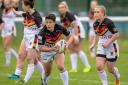 Bulls Women stars Sarah Dunn and Grace Ramsden could not prevent their side from slipping to a disappointing defeat against West Yorkshire rivals Huddersfield. Picture: Bryan Fowler.