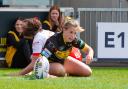 Emma Kershaw slides over the line to score for York against St Helens in a thrilling encounter at the LNER Community Stadium last month.