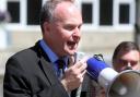 Labour prospective parliamentary candidate John Grogan speaks at a rally during a previous campaign