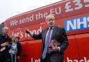 Boris Johnson was Vote Leave's frontman, appearing in front of the infamous big red bus. Pic: PA
