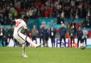 England's Bukayo Saka saw his crucial penalty saved in the Euro 2020 final shoot out. Pic: PA