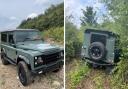 A Land Rover dedicated in memory of soldier in Afghanistan has been recovered in dense undergrowth