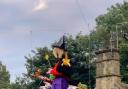 The witch from Room on a Broom is one of the scarecrow entries at Thackley and Idle Scarecrow Festival