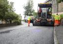 The stretch of road being resurfaced