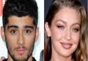 Pictured left, singer and former One Direction star Zayn Malik and right, US model Gigi Hadid.