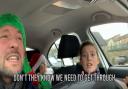 Tom Harmer and his children sing the 'catchy' Greengates junction Christmas song
