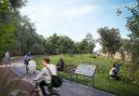 An artist's impression of a woodland walk at the proposed Crosslee Park development in Hipperholme