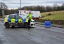 Police are at the scene of a fatal crash on Whitehall Road, Cleckheaton, this morning